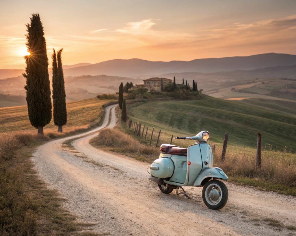 vespa in tuscany